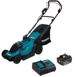 Makita XML12SM1 18V LXT Lithium-Ion Cordless 13 inch Lawn Mower Kit, with one battery (4.0Ah)