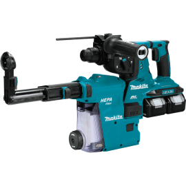 Makita XRH10PTW 18V X2 LXT® Lithium-Ion (36V) Brushless Cordless 1-1/8 Inch AVT® Rotary Hammer Kit, accepts SDS-PLUS bits, w/ HEPA Dust Extractor,