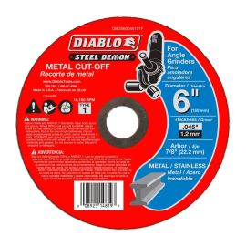 Freud DBDS60045101F Diablo 6 in. Type 1 Metal Cut-Off Disc