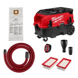 Milwaukee 0888-20 M18 FUEL 9 Gallon Dual Battery Dust Extractor w/ PACKOUT Compatibility and VACLINK