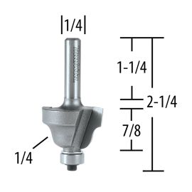 Makita 733123-4A Router Bit 1/4 R. Ogee, 2 Flute, 1/4 SH, C.T.