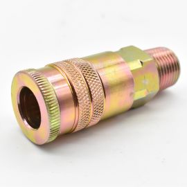 Interstate Pneumatics CH881 1/2 Inch Industrial Steel Coupler x 1/2 Inch Male NPT