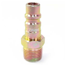 Interstate Pneumatics CPH881 1/2 Inch Industrial Steel Coupler Plug x 1/2 Inch Male NPT