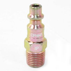 Interstate Pneumatics CPH441 1/4 Inch Industrial Steel Coupler Plug x 1/4 Inch Male NPT