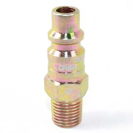 Interstate Pneumatics CPH641 3/8 Inch Industrial Steel Coupler Plug x 1/4 Inch Male NPT