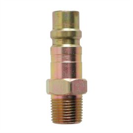 Interstate Pneumatics CPH861 1/2 Inch Industrial Steel Coupler Plug x 3/8 Inch Male NPT