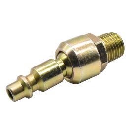 Interstate Pneumatics CPHS441 1/4 Inch Industrial Steel Swivel Plug x 1/4 Inch Male NPT