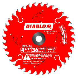 Freud D0436X Diablo 4-3/8 Inch 36 Tooth ATB Cordless Trim Saw Blade
