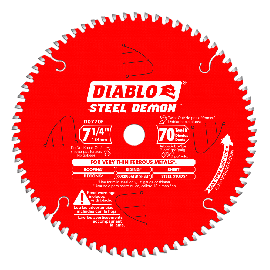 Freud D0770F 7-1/4 Inch x 70 Teeth 5/8 Inch Arbor Diablo Steel Demon Ferrous Cutting Saw Blade