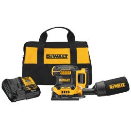 Dewalt DCW200D1 20V MAX* XR® Cordless 1/4 Sheet Variable Speed Sander Kit (2.0 Ah Battery)