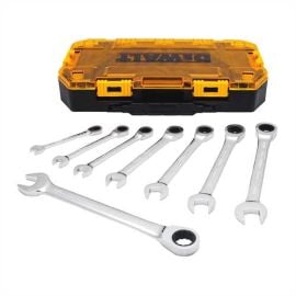 Dewalt DWMT74733 Tough Box 8pc Sae Rat. Combo. Wrench Set 