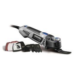 Dremel MM50-01 Multi-Max Oscillating DIY Tool Kit with Tool-LESS Accessory Change- 5 Amp- Multi Tool with 30 Accessories- Compact Head & Angled Body- Drywall, Nails, Remove Grout & Sanding