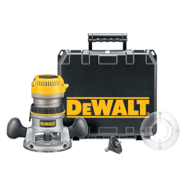 Dewalt DW618K 2-1/4 Maximum Hp Electronic Vs Fixed Base Router With Soft Start Kit