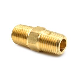 Interstate Pneumatics FA414 1/4 Inch NPT Male Brass Hex Nipple