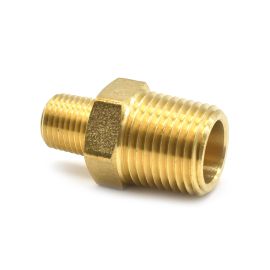 Interstate Pneumatics FA418 1/4 Inch x 1/2 Inch NPT Male Brass Hex Nipple