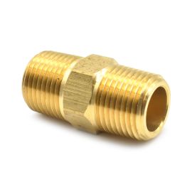 Interstate Pneumatics FA616 3/8 Inch NPT Male Brass Hex Nipple