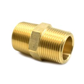 Interstate Pneumatics FA919 3/4 Inch NPT Male Brass Hex Nipple