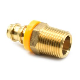 Interstate Pneumatics FL188 Easy Lock Brass Hose Fittings, Connectors, 1/2 Inch Push-Lock Barb x 1/2 Inch Male NPT End