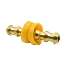 Interstate Pneumatics FL344 Easy Lock Brass Hose Fittings, Connectors, 1/4 Inch Hose Barb Splicer