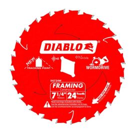 Freud D0724W Diablo 7-1/4 Inch x 24 Tooth F/Worm Drive Saw