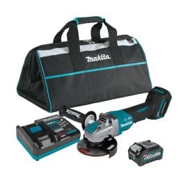Makita GAG13M1 40V max XGT® Brushless Cordless 4‑1/2" / 5" X‑LOCK Paddle Switch Angle Grinder Kit, with Electric Brake (4.0Ah) 