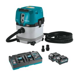 Makita GCV04PMX 40V max XGT Brushless Cordless 4 Gallon HEPA Filter Dry Dust Extractor Kit, AWS Capable (4.0Ah)