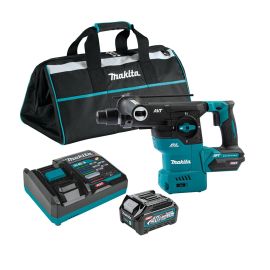 Makita GRH08M1 40V max XGT Brushless Cordless 1-3/16 inch AVT Rotary Hammer Kit, accepts SDS-PLUS bits, AFT, AWS Capable, bag, with one battery (4.0Ah)