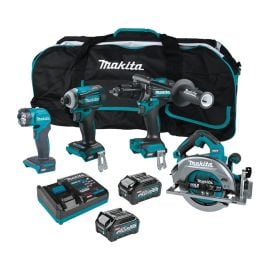 Makita GT400M1D1 40V Max XGT Brushless Lithium-Ion 7-1/4 in. Cordless Circular Saw 4-Tool Combo Kit (2.5 Ah/4 Ah)