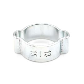 Interstate Pneumatics H615-25K Double Ear Steel Hose Clamp Zinc Plated 13-15 mm - 25 Pack