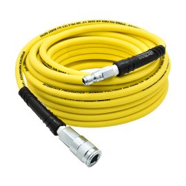 Interstate Pneumatics HH14-050A64 1/4 Inch 50 ft Yellow Hybrid Polymer Hose With 3/8 Inch Automotive Coupler & Plug
