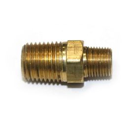 Interstate Pneumatics FA214 1/8 Inch x 1/4 Inch NPT Male Brass Hex Nipple Reducer