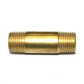 Interstate Pneumatics FA616LN 3/8 Inch NPT Male Brass Nipple - 2 Inch Extension