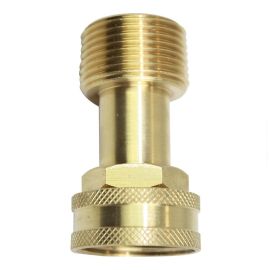 Interstate Pneumatics FGF112 3/4 Inch GHT Female x 3/4 Inch Male NPT Hose Fitting - Swivel