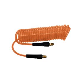 Interstate Pneumatics HR44-025 Orange Polyurethane Recoil Hose 1/4 Inch x 25 feet Swivel Fittings