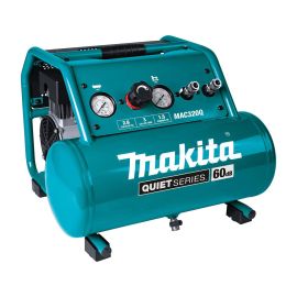 Makita MAC320Q Quiet Series 1-1/2 HP, 3 Gallon, Oil-Free, Electric Air Compressor