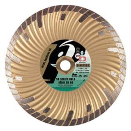 Pearl Abrasive DIA10SDG 10 x 0.080 Inch x 5/8 Adapter SD Gold Dry Cutting Turbo Diamond Blade