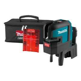 Makita SK106DZ 12V max CXT® Self-Leveling Cross-Line/4-Point Red Beam Laser, (Tool Only)