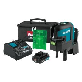 Makita SK106GDNAX 12V max CXT® Self-Leveling Cross-Line/4-Point Green Laser Kit, bag, with one battery (2.0Ah)