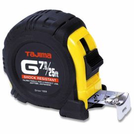 Tajima G-25/7.5MBW G-Series, Standard & Metric Scale 25 ft. / 7.5m x 1 Inch Steel Blade