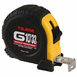 Tajima G-33/10MBW G-Series, Standard & Metric Scale 33 ft. / 10m x 1 Inch Steel Blade