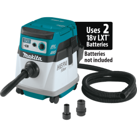 Makita XCV16ZX 18V X2 LXT® Lithium-Ion (36V) Brushless Cordless 4 Gallon HEPA Filter Dry Dust Extractor, AWS™ (Tool Only)