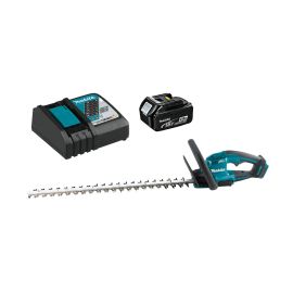 Makita XHU09M1 18V LXT Lithium-Ion Brushless Cordless 24 Inch Hedge Trimmer Kit, with one battery (4.0Ah)