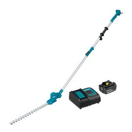 Makita XNU05SM1 18V LXT Pole Hedge Trimmer Kit Lithium Ion Cordless 18 Inch Telescoping Articulating