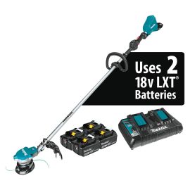 Makita XRU15PT1 18V X2 (36V) LXT® Lithium-Ion Brushless Cordless String Trimmer Kit, 4 ea. BL1850B battery, dual port charger (5.0Ah)