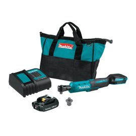 Makita XRW01SR1 18V LXT® Lithium-Ion Cordless 3/8 Inch / 1/4 Inch Sq. Drive Ratchet Kit (2.0Ah)