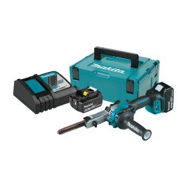 Makita XSB01TJ 18V LXT® Lithium‑Ion Brushless Cordless 3/8 Inch x 21 Inch Detail Belt Sander Kit (5.0Ah)