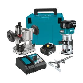 Makita XTR01T7 18V LXT Lithium‑Ion Brushless Cordless Compact Router Kit (5.0Ah)
