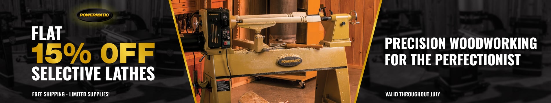Powermatic 15% Off Lathes Promo 2025
