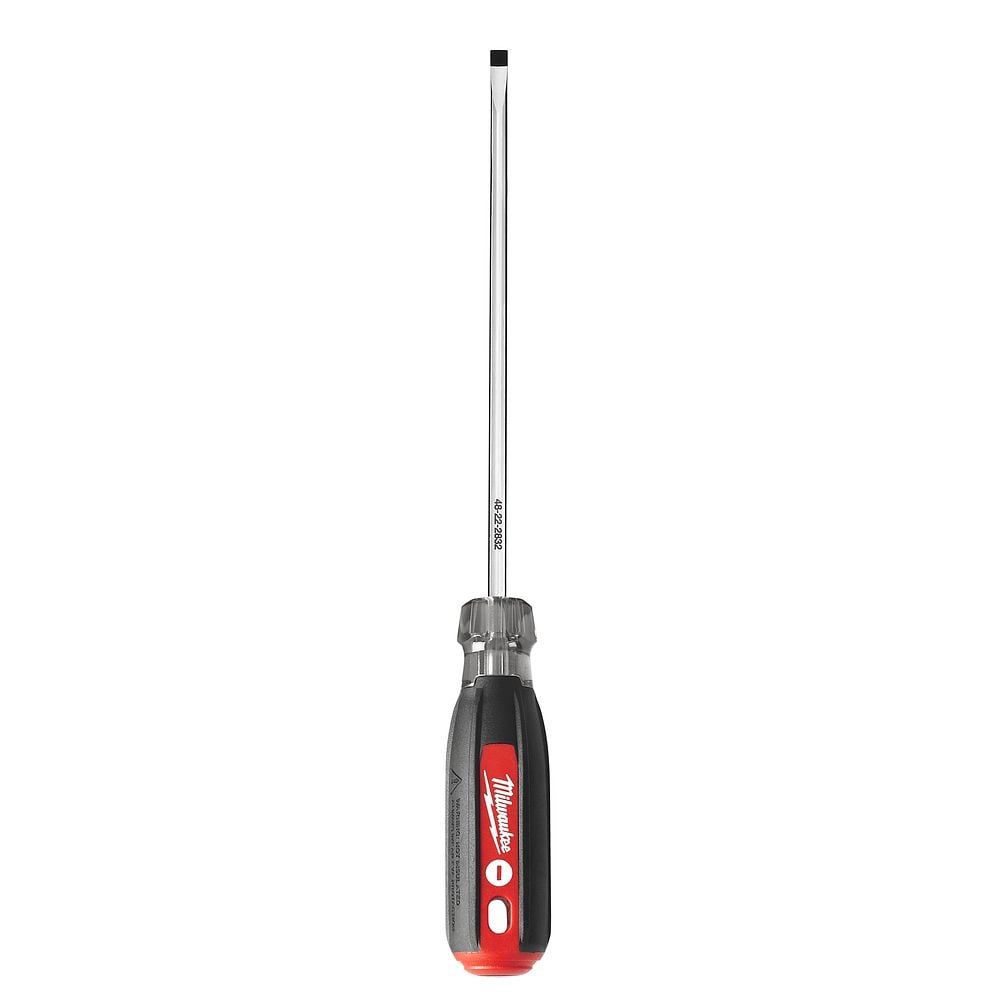 Milwaukee Tools 48-22-2832 Milwaukee 48-22-2832 3/16 Inch Cabinet-6 Inch Cushion Grip Scrwdrvr