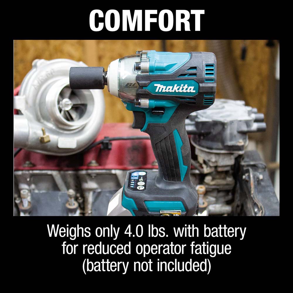Makita XWT15XVZ 18V LXT® Lithium-Ion Brushless Cordless 4-Speed 1/2 Inch Sq.  Drive Utility Impact Wrench w/ Detent Anvil (Tool Only)